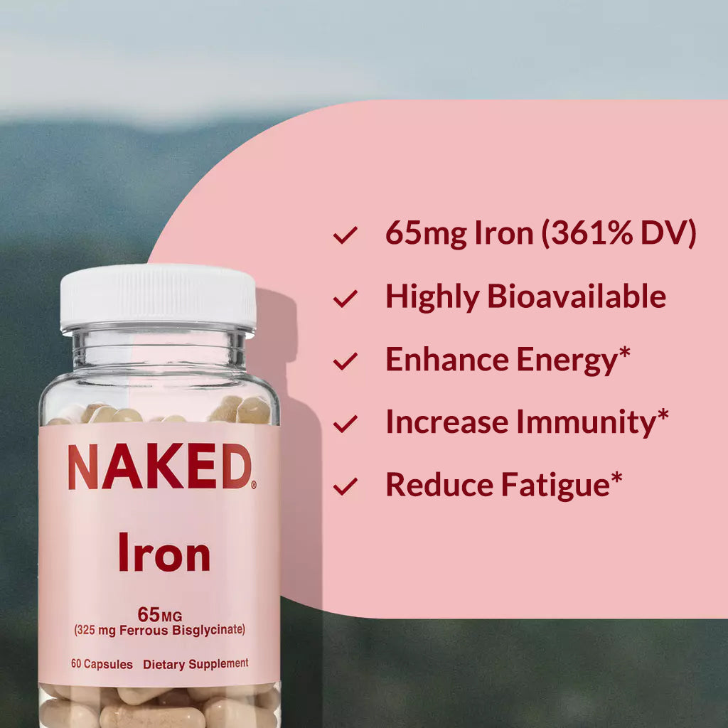 Daily Iron Supplement | Naked Iron - 60 Capsules