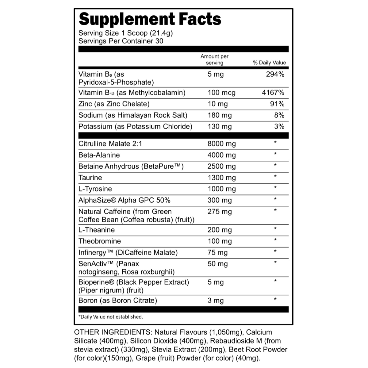 BULK BLACK Pre-Workout