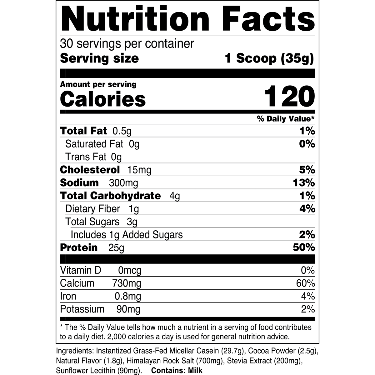 100% Grass-Fed Casein Protein