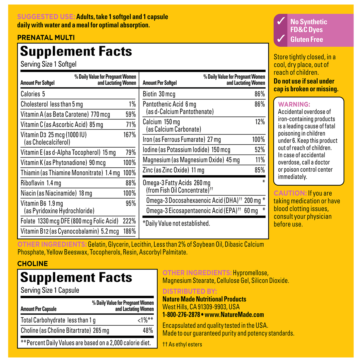 Prenatal Multi Softgels + Choline Capsules