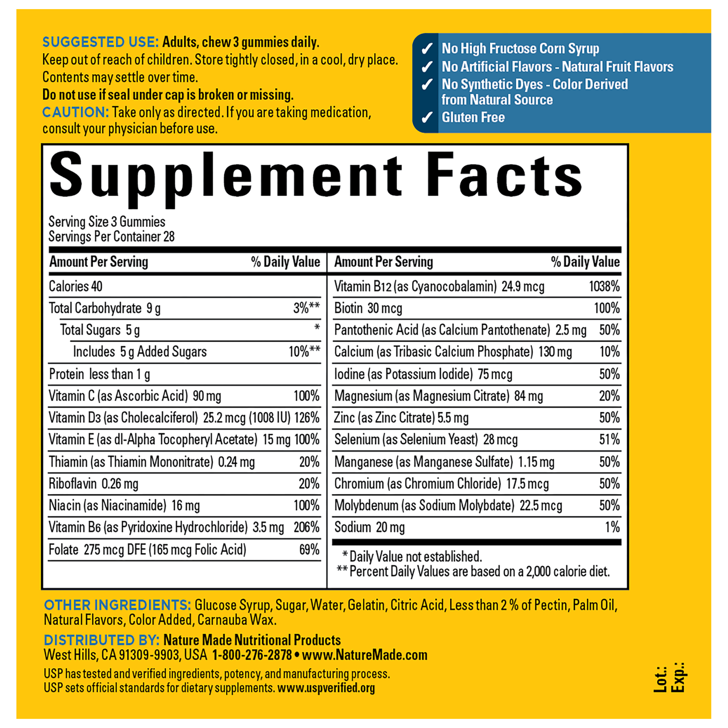 Advanced Multivitamin 50+ For Him Gummies