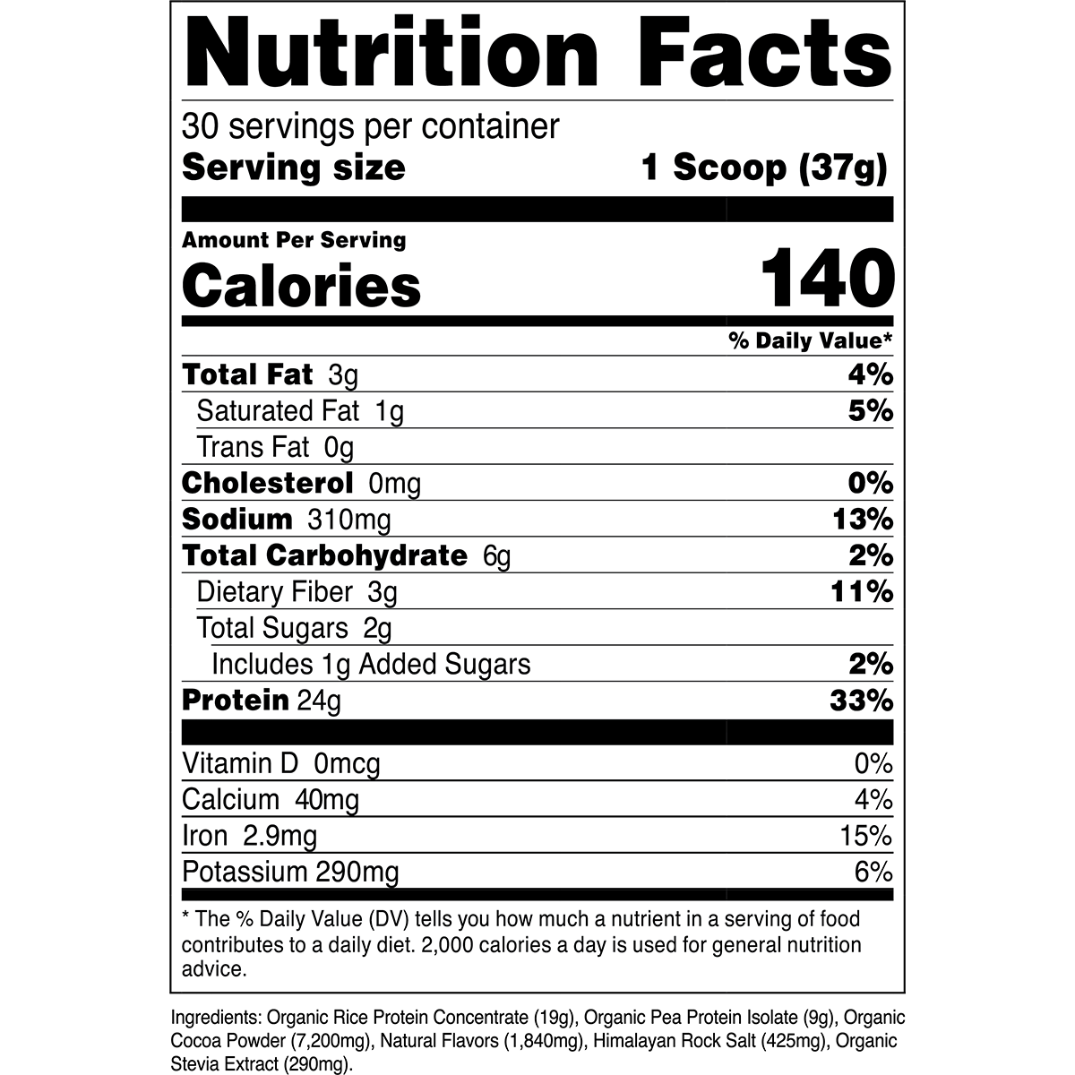 Organic Vegan Plant-Based Protein Isolate