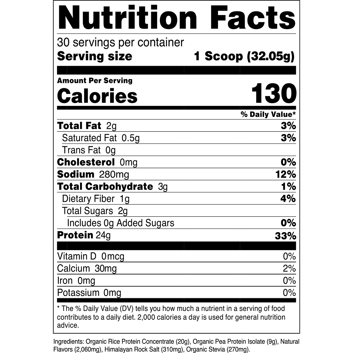 Organic Vegan Plant-Based Protein Isolate