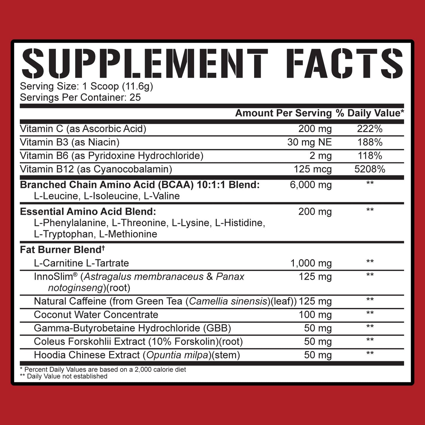 All Day You Shred Fat Burning BCAA Recovery Drink