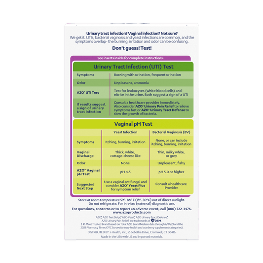AZO® UTI & Vaginal pH Test Kit