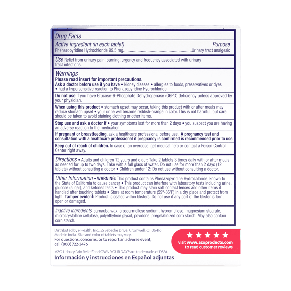 AZO® Urinary Pain Relief Maximum Strength Tablets