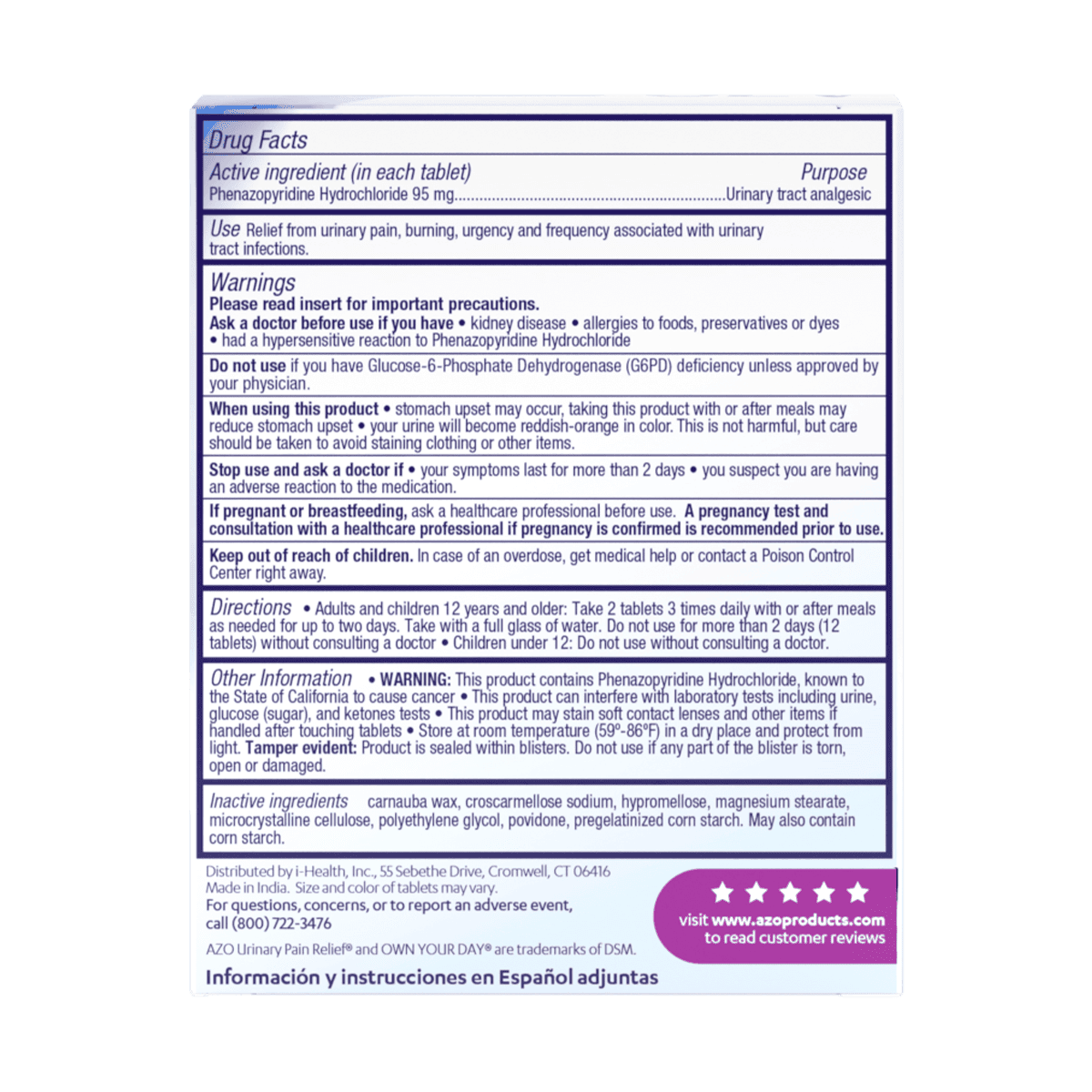 AZO® Urinary Pain Relief Tablets