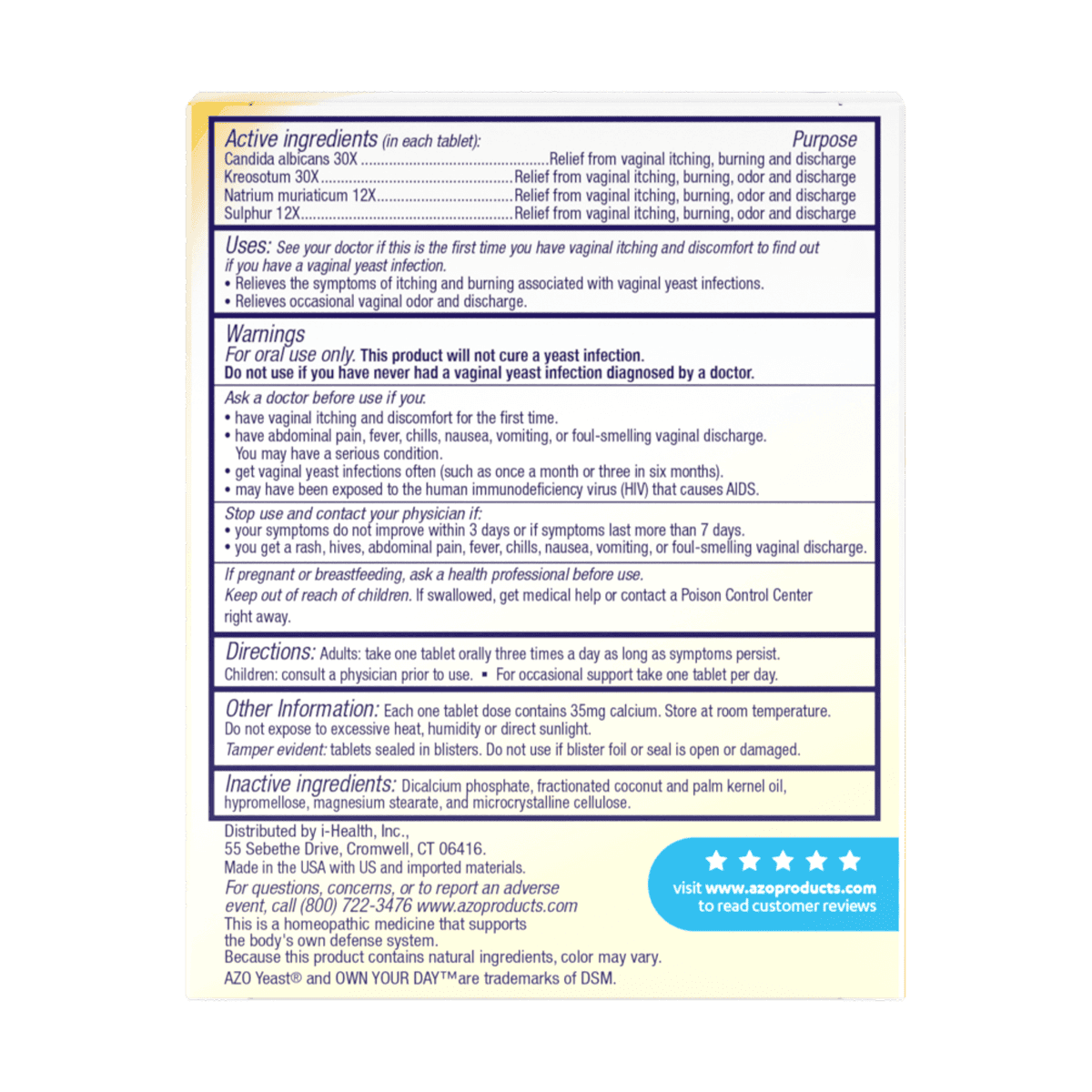 AZO® Yeast Plus Tablets