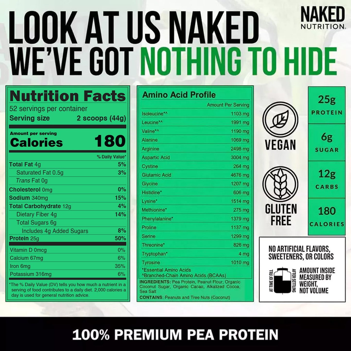 Chocolate Peanut Butter Pea Protein Powder | Naked Pea - 5LB