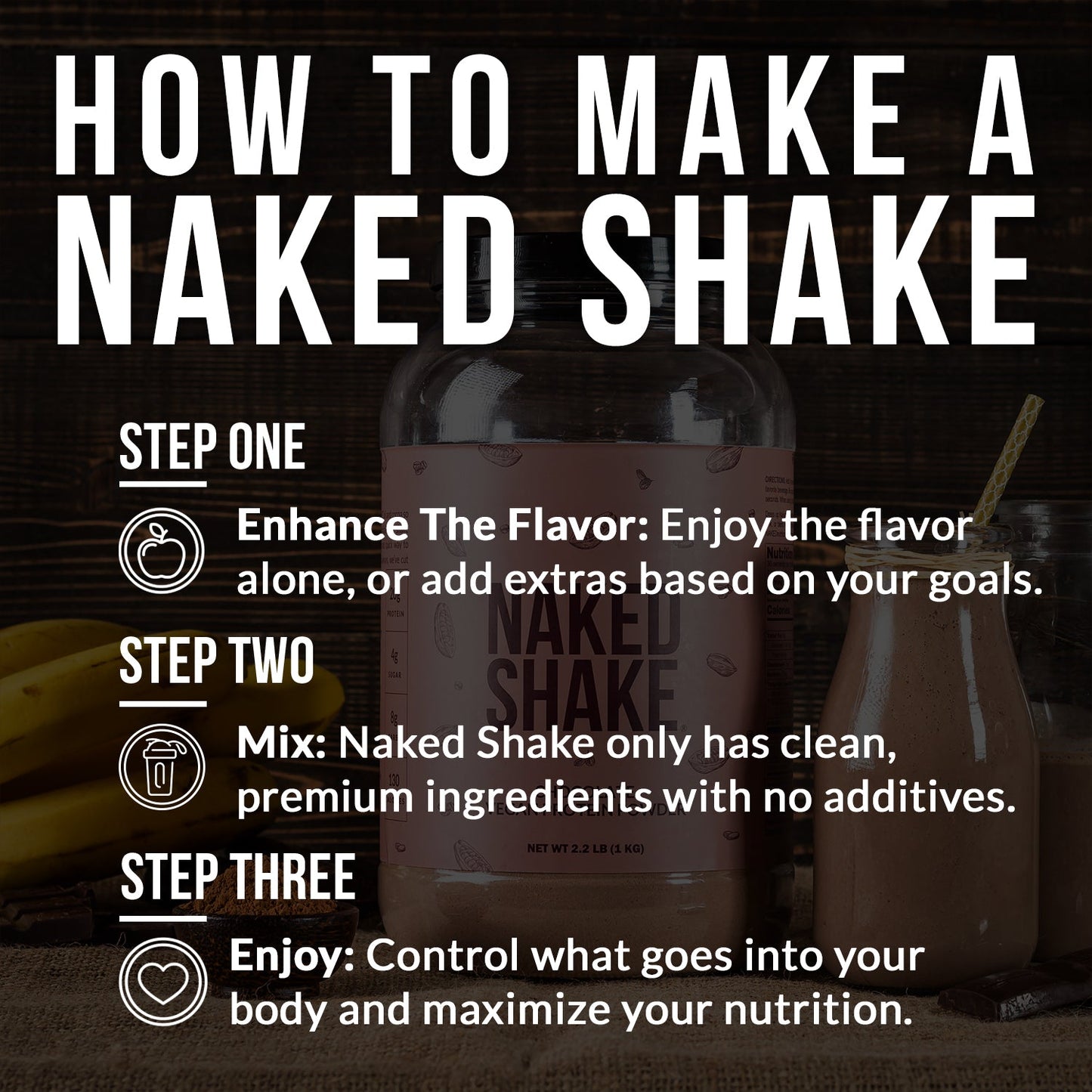 Chocolate Protein Shake | Naked Shake - 30 Servings