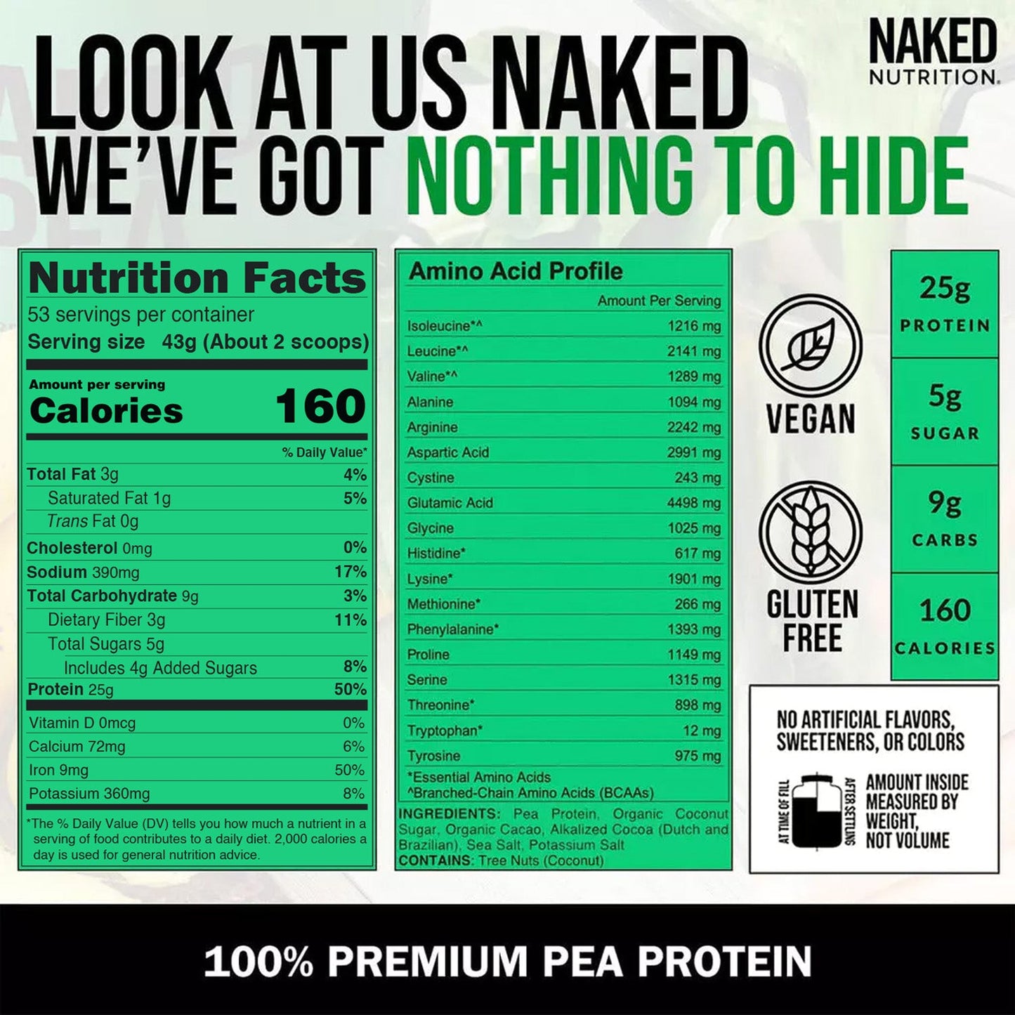 Double Chocolate Pea Protein Powder | Naked Pea - 5LB