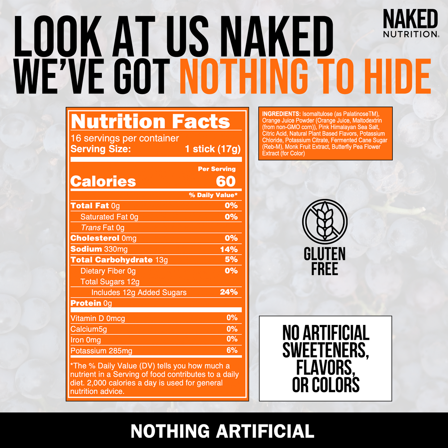Electrolytes Powder Packets - Grape | Nakedade