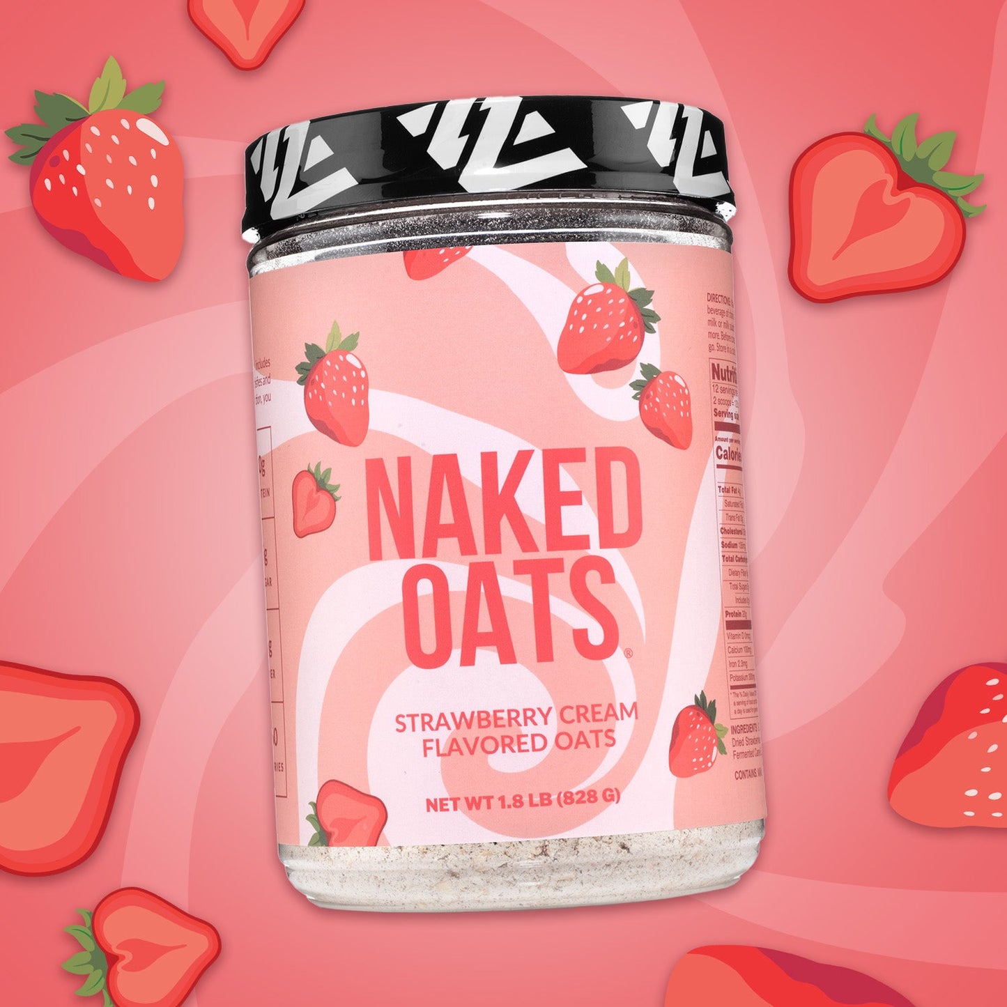 Strawberry Cream Protein Oats | Naked Oats