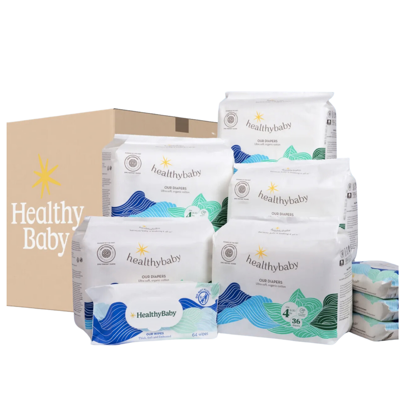 HEALTHY BABY DIAPERS AND WIPES