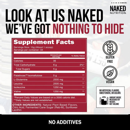 Cherry Lime Branched Chain Amino Acids | Naked BCAAs - 34 Servings