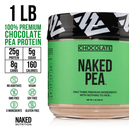 Chocolate Pea Protein Powder | Naked Chocolate Pea - 1LB
