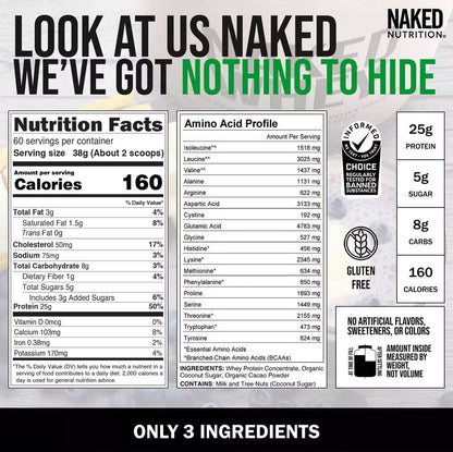 Chocolate Whey Protein Powder | Naked Chocolate Whey - 5LB