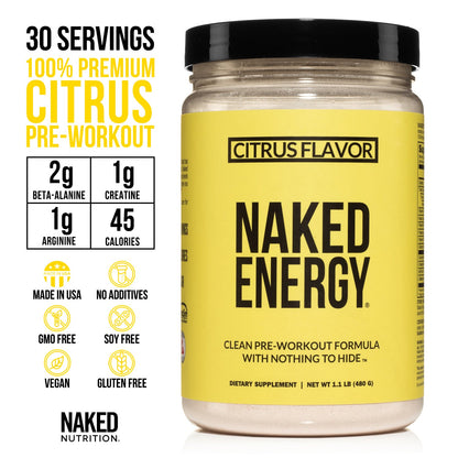 Citrus Pre Workout Supplement | Naked Energy - 30 Servings
