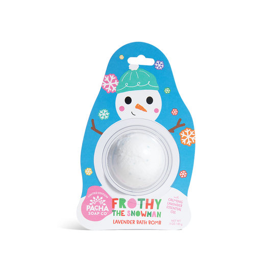 Frothy the Snowman Bath Bomb Card