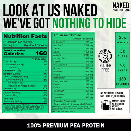 Double Chocolate Pea Protein Powder | Naked Pea - 2LB