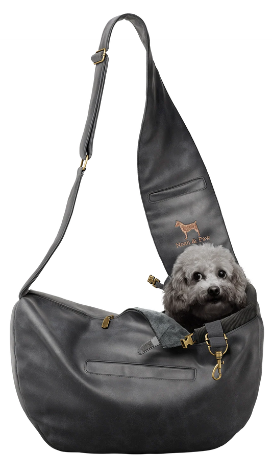 Zipper Style Dog Sling Carrier - Black