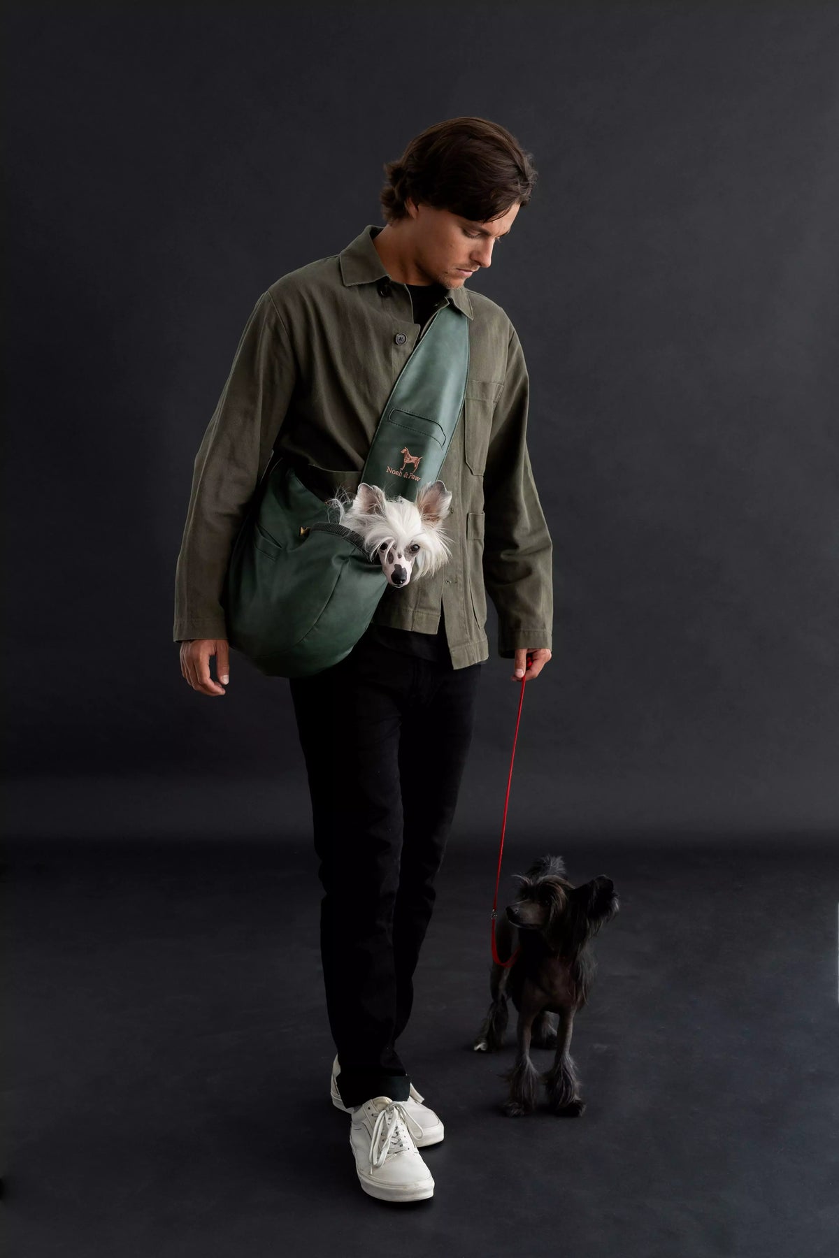Vegan Leather Pet sling Carrier 3x Safety
