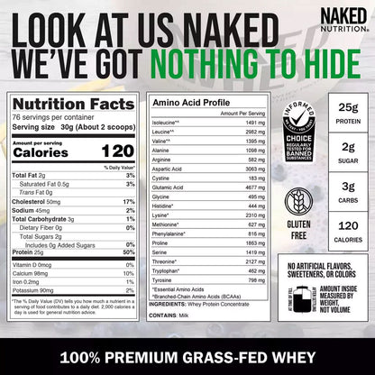 Grass Fed Whey Protein Powder | Naked Whey - 5LB
