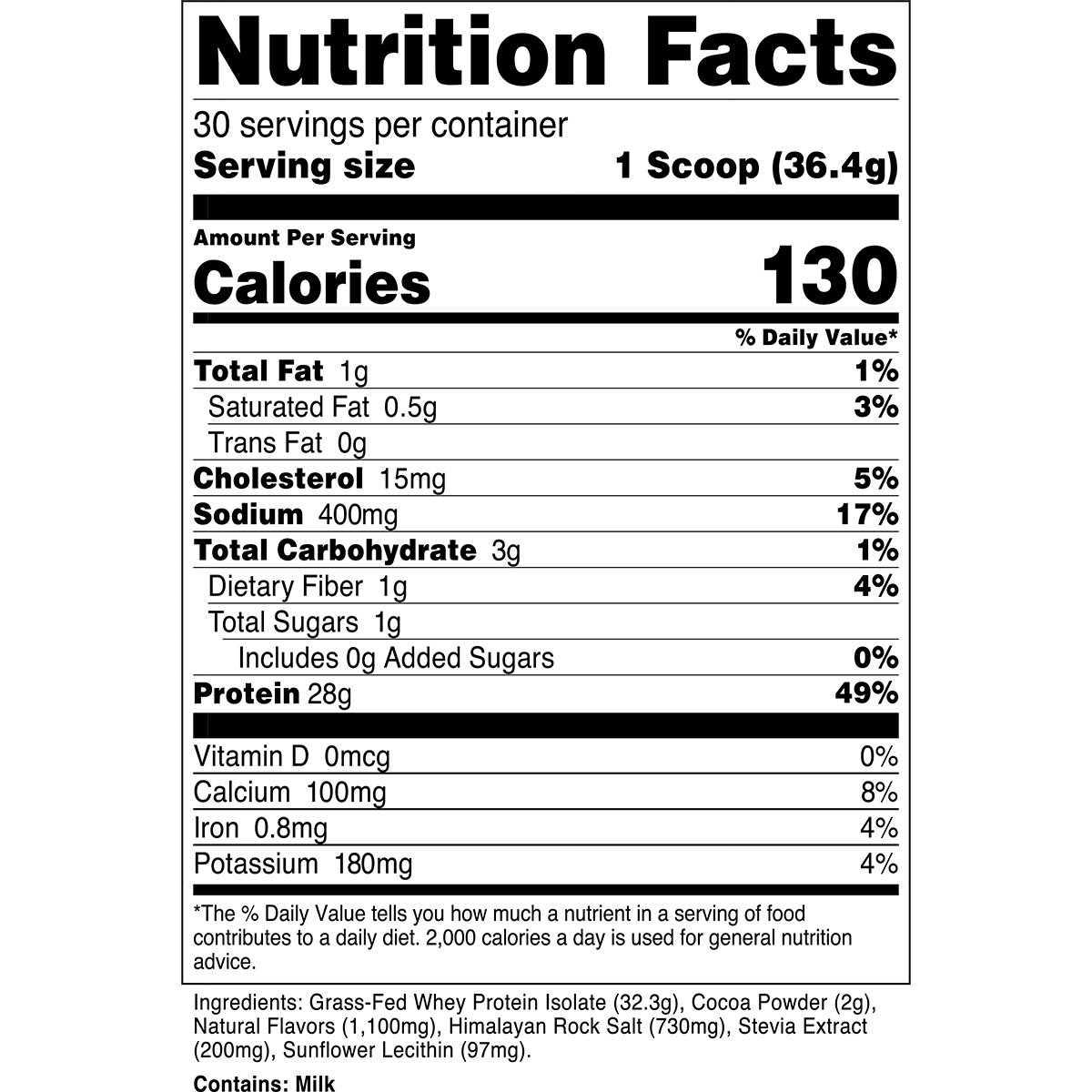 Whey Protein Isolate | 100% Grass Fed Protein Powder