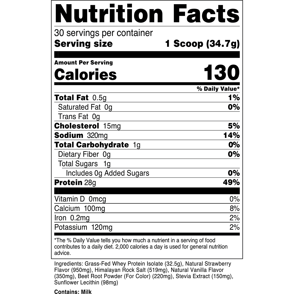 Whey Protein Isolate | 100% Grass Fed Protein Powder