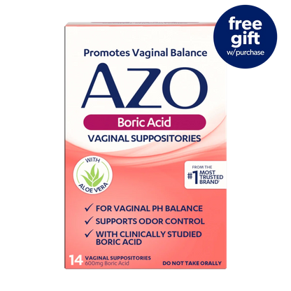 AZO® Boric Acid Suppositories 14 Count - Free Gift