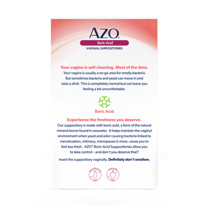 AZO® Boric Acid Suppositories 14 Count - Free Gift
