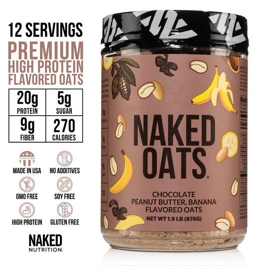 Chocolate Peanut Butter Banana Protein Oats | Naked Oats