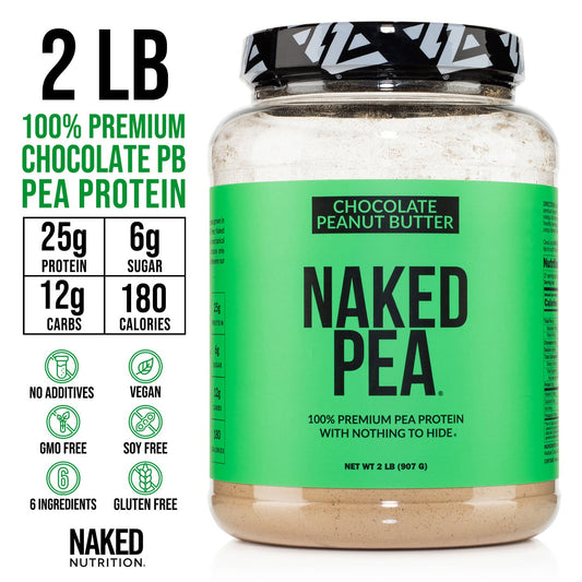Chocolate Peanut Butter Pea Protein Powder | Naked Pea - 2LB