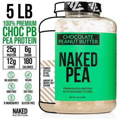 Chocolate Peanut Butter Pea Protein Powder | Naked Pea - 5LB