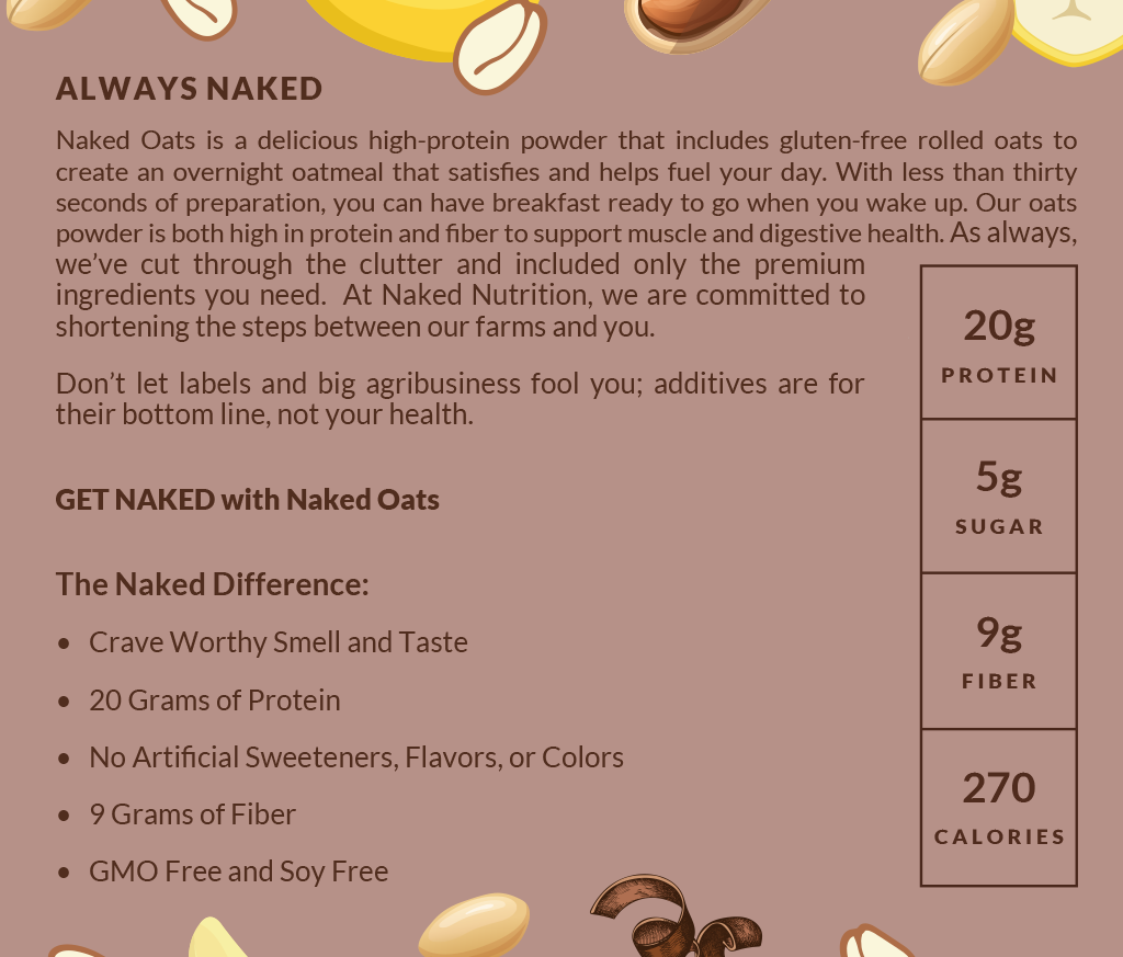 Chocolate Peanut Butter Banana Protein Oats | Naked Oats