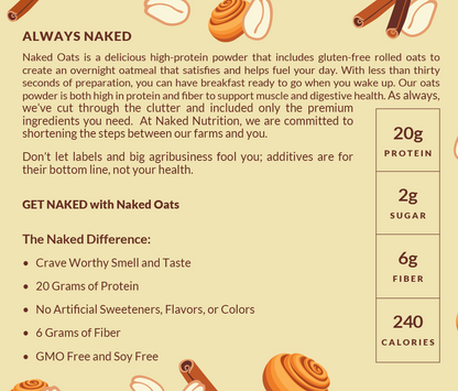 Cinnamon Roll Protein Oats | Naked Oats