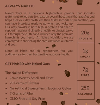 Double Chocolate Protein Oats | Naked Oats