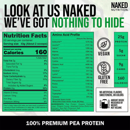 Double Chocolate Pea Protein Powder | Naked Pea - 5LB
