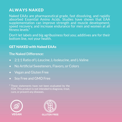 Strawberry Lemonade Essential Amino Acids Supplement | Naked EAAs - 26 Servings
