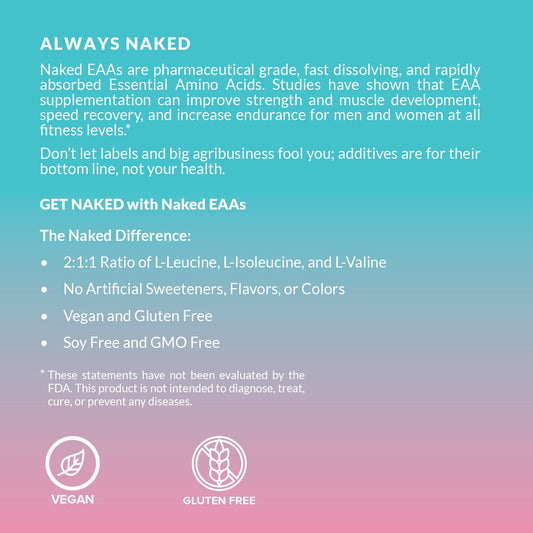 Strawberry Lemonade Essential Amino Acids Supplement | Naked EAAs - 26 Servings