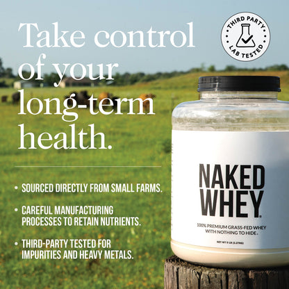 Double Chocolate Whey Protein Powder | Naked Whey - 5LB