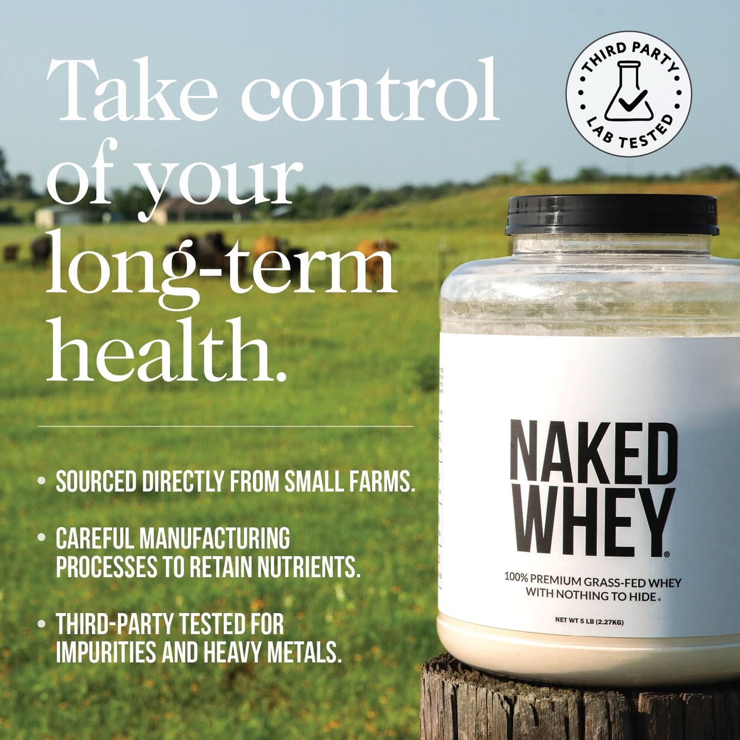 Vanilla Whey Protein Powder | Naked Vanilla Whey - 5LB